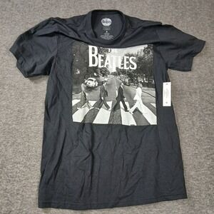 The Beatles Abbey Road Classic Black Graphic T-Shirt Mens Small MB2MBT0782 NEW
